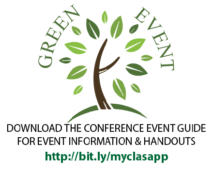 This is a green event.  All resources will be electronic.  Download our app at bit.ly/myclasapp