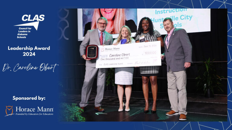 Dr. Caroline Obert is the 2024 recipient of the CLAS Leadership Award sponsored by Horace Mann