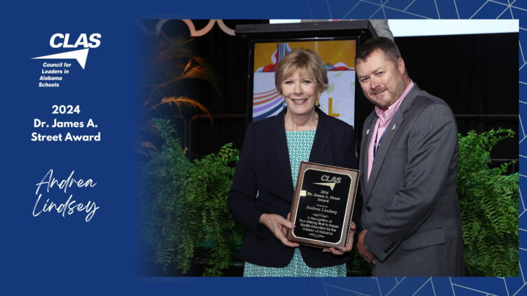 Andrea Lindsey is chosen as the 2024 recipient of the Dr. James A. Street Award by the CLAS Board of Directors